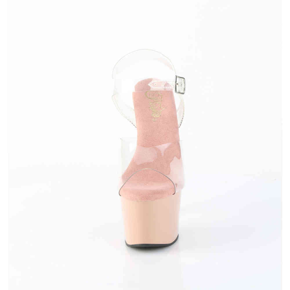 Pleaser - ADORE708 Sandale à bride à la cheville - Transparent/Rose Product image